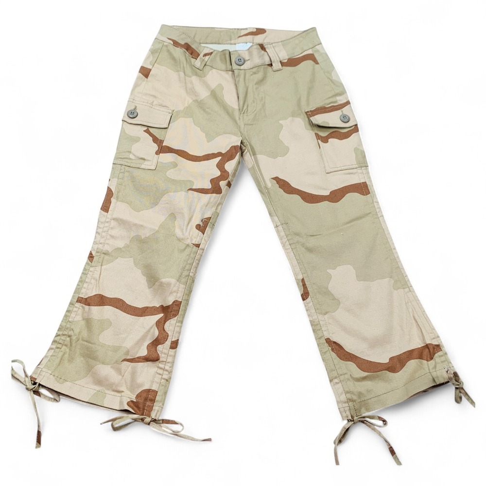 Rothco Capri Pants Women's Size 5/6 Cargo Retro Camo Y2K Desert Camouflage NWOT